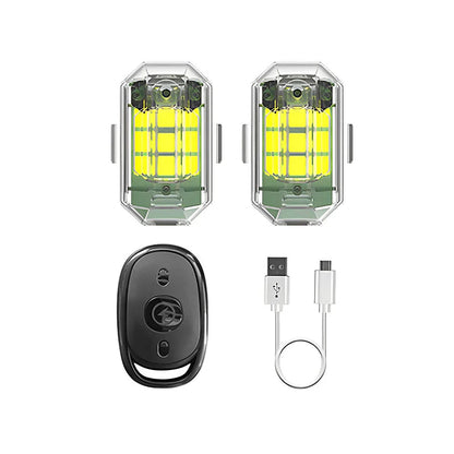 Wireless LED Motorbike Tail Light - Rechargeable Remote Control For Brake And Warning Light