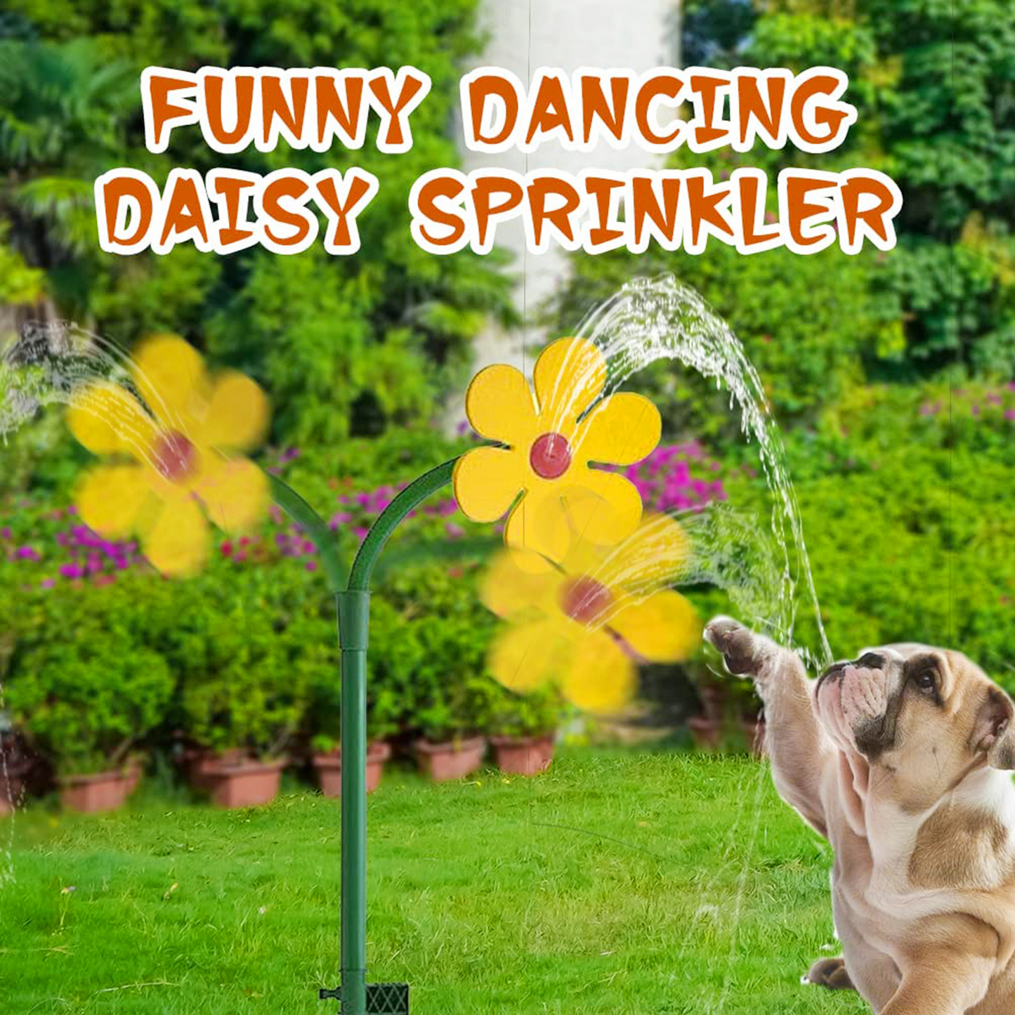 Dancing Daisy Sprinkler - Fun Lawn Sprinkler for Garden and Pets