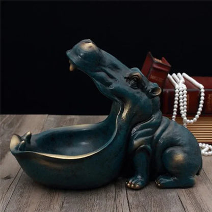 Decorative Hippo Desk Organizer for Storage