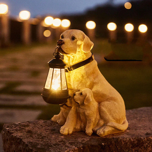 Solar LED Dog Figurine for the Garden