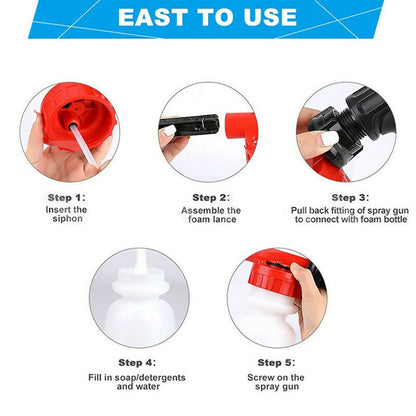 Foam Sprayer with High - Pressure Nozzle - Efficient Cleaning Gun for Garden and Household