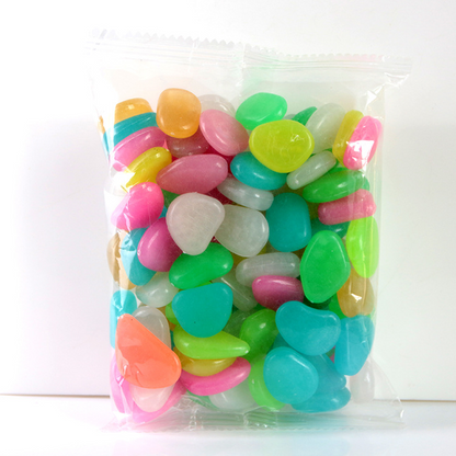 Luminous Stones for Garden & Decoration - Phosphorescent Pebbles in Various Colours