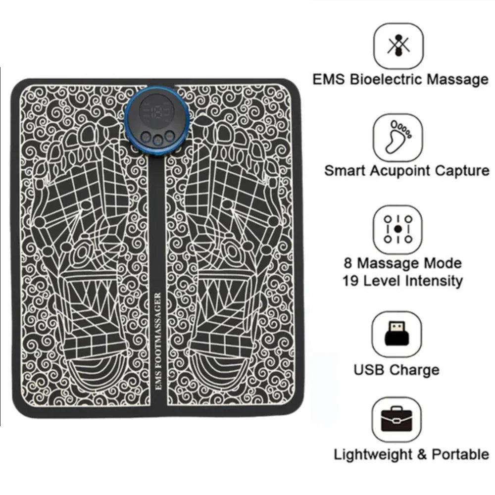 Electronic EMS Foot Massage Pad for Muscle Relaxation
