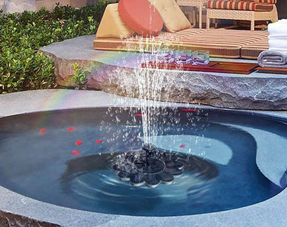 Solar - Powered Fountain for the Garden - Flower Design Water Fountain for Ponds and Pools