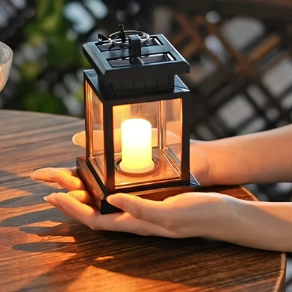 Solar Led Lantern With Light Wire And Hanging Clip - Waterproof Garden Lighting For Patio And Balcony!