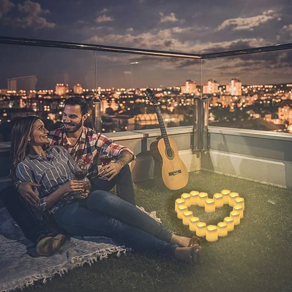 Battery - Operated Led Tea Lights With Warm White Flickering Effect