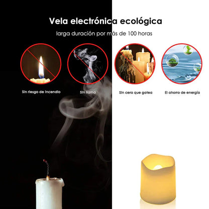 Battery - Operated Led Tea Lights With Warm White Flickering Effect
