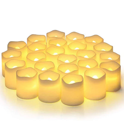 Battery - Operated Led Tea Lights With Warm White Flickering Effect