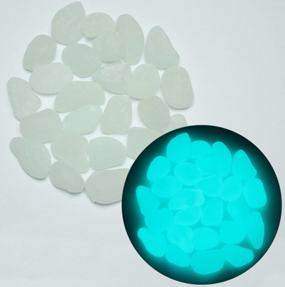 Luminous Stones for Garden & Decoration - Phosphorescent Pebbles in Various Colours