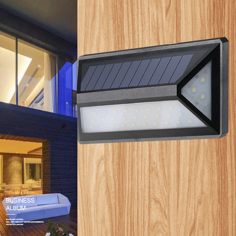 Modern Solar Led Wall Light For Outdoors - Waterproof Façade Lighting With Motion Detector
