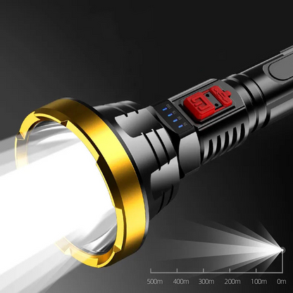 90000lm Led Torch - Tactical Searchlight With Usb Charging And Super - Bright Illumination