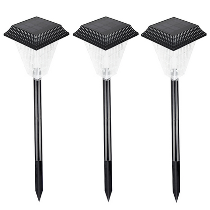 Solar Led Path Lights With Crystal Light Effect - Waterproof Outdoor Lighting For Garden And Driveway