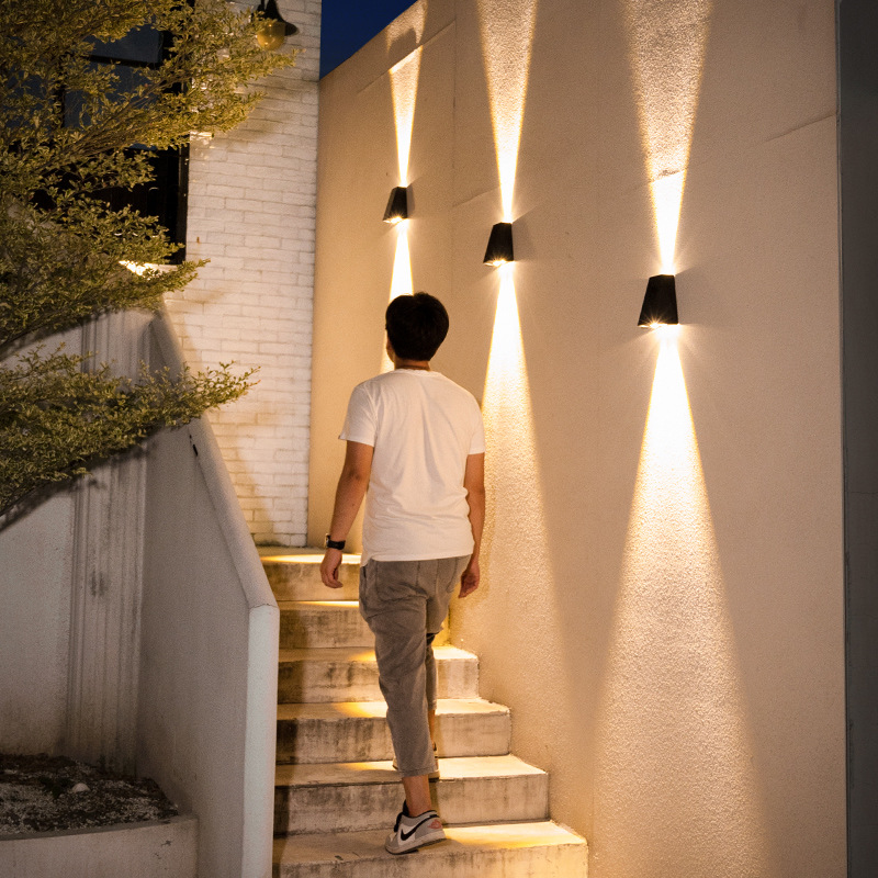 Modern Led Outdoor Wall Light With Up & Down Light - Waterproof Wall Light For House Facades And Entrance Areas