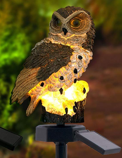 Solar Garden Light Owl - Led Outdoor Light For Garden Patio And Balcony  Weatherproof
