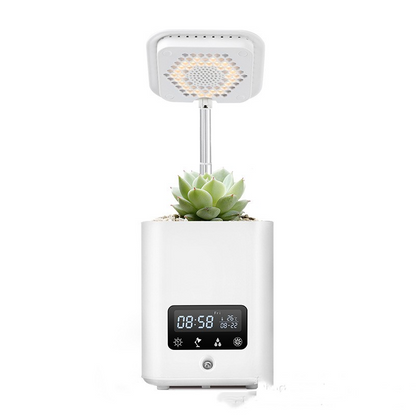 Multifunctional Smart Hydroponic Plant Pot with Calendar , Diffuser and Desk Lamp