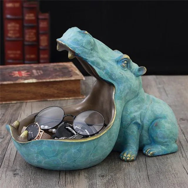 Decorative Hippo Desk Organizer for Storage