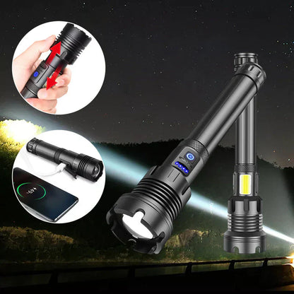 Tactical Torch - Led Torch with Zoom & Powerbank Function