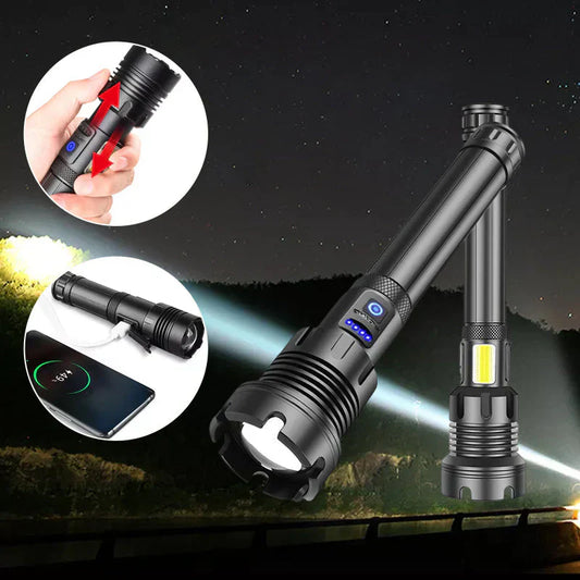 Tactical Torch - Led Torch with Zoom & Powerbank Function