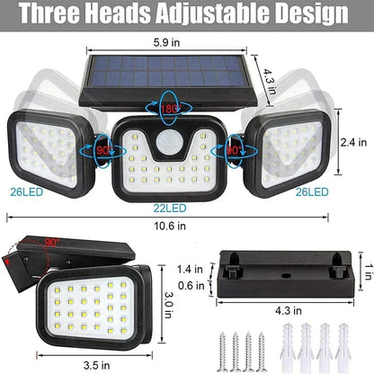 Solar-Powered Outdoor Wall Light