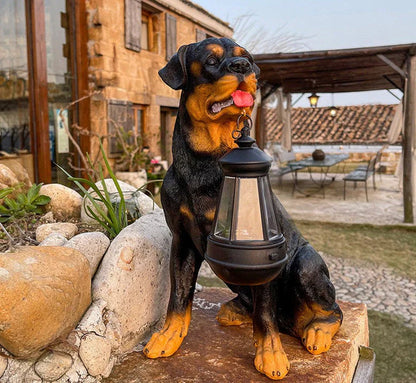 Solar LED Dog Figurine for the Garden