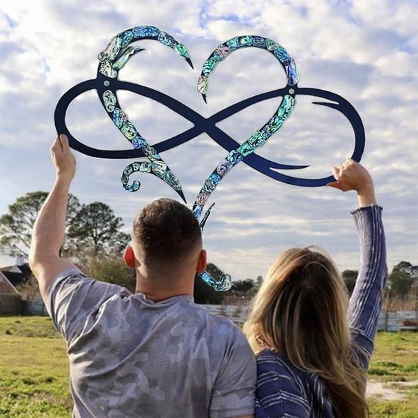 Iron Wall Decoration with Infinity Heart