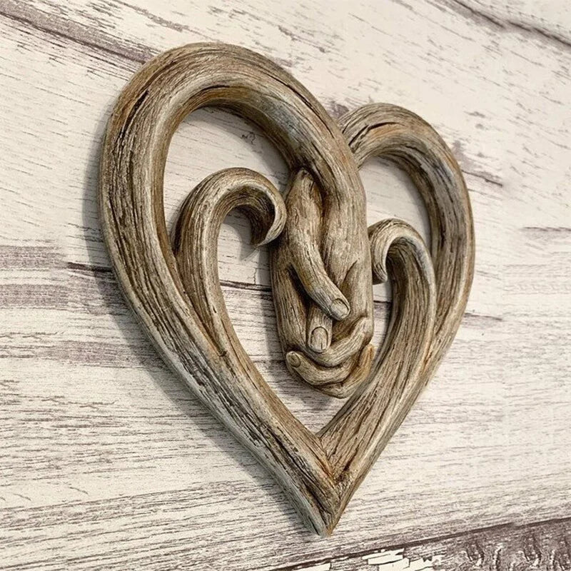 Heart-Shaped Wooden Wall Decoration