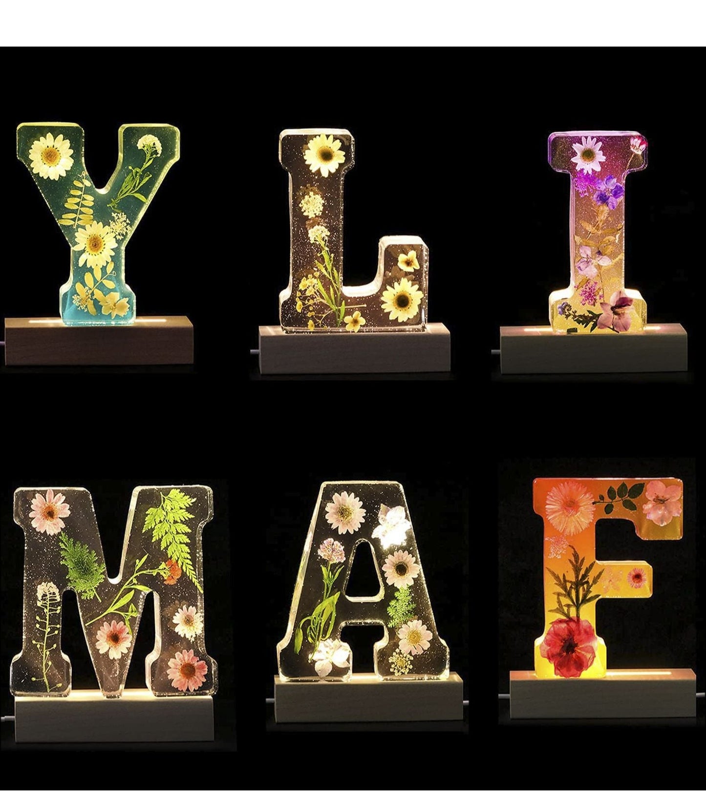 LED letters flowers