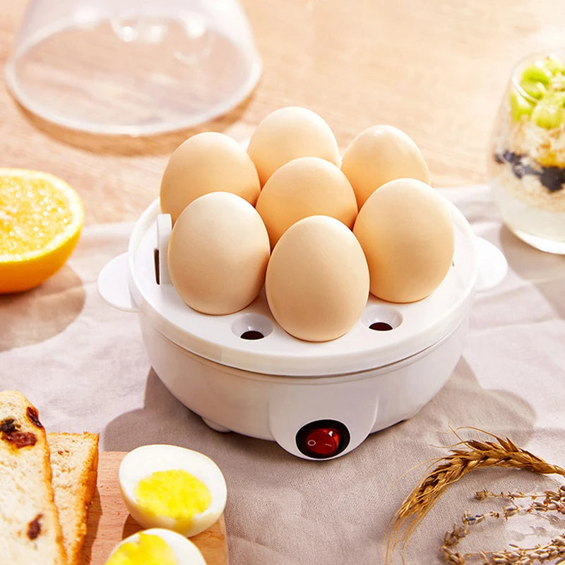 Electric Egg Cooker & Steamer - Compact Multifunctional Appliance for Perfect Eggs and Steamed Food
