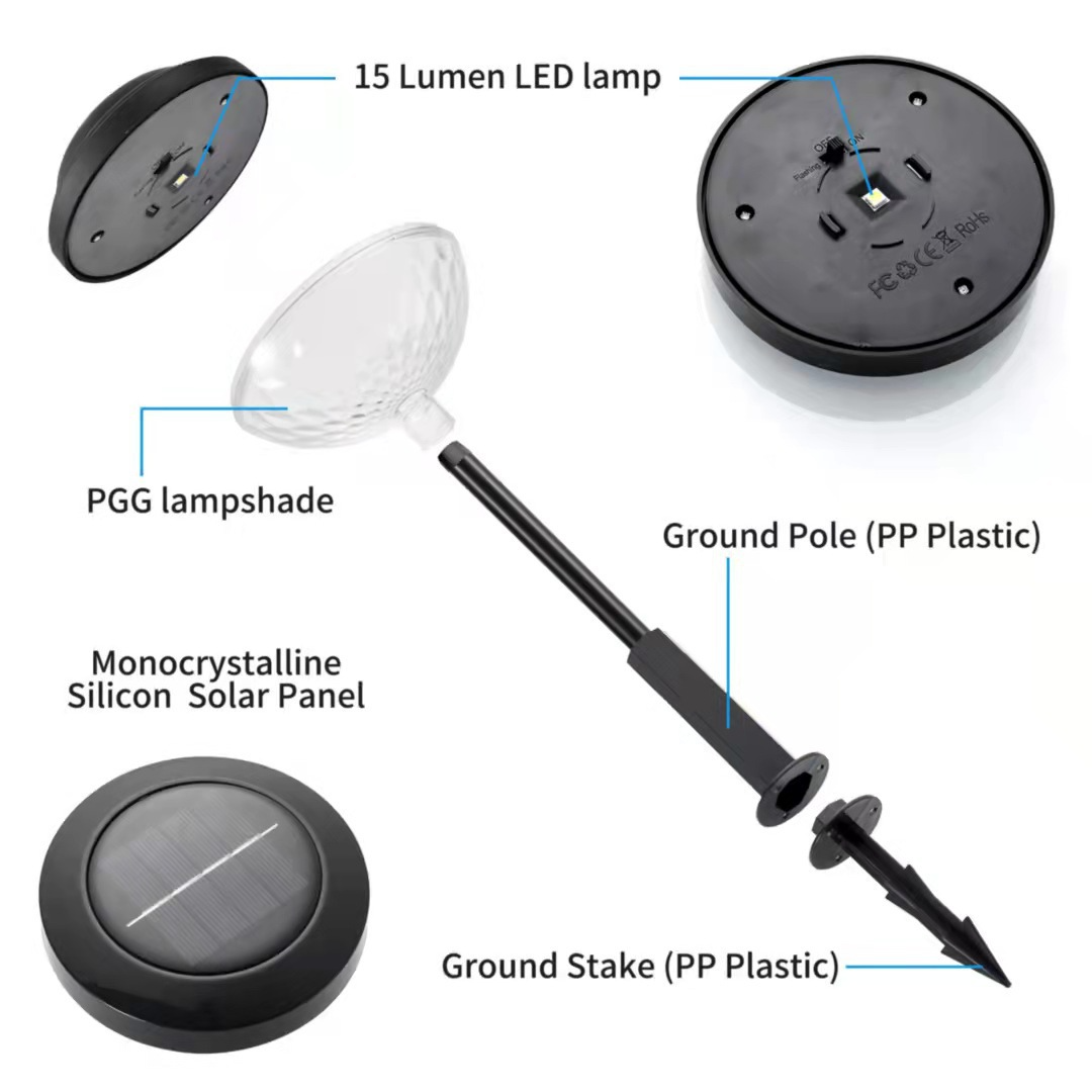 Solar Garden Lamp With Colour Change - Led Garden Lighting For Outdoor Use With Flower Pattern