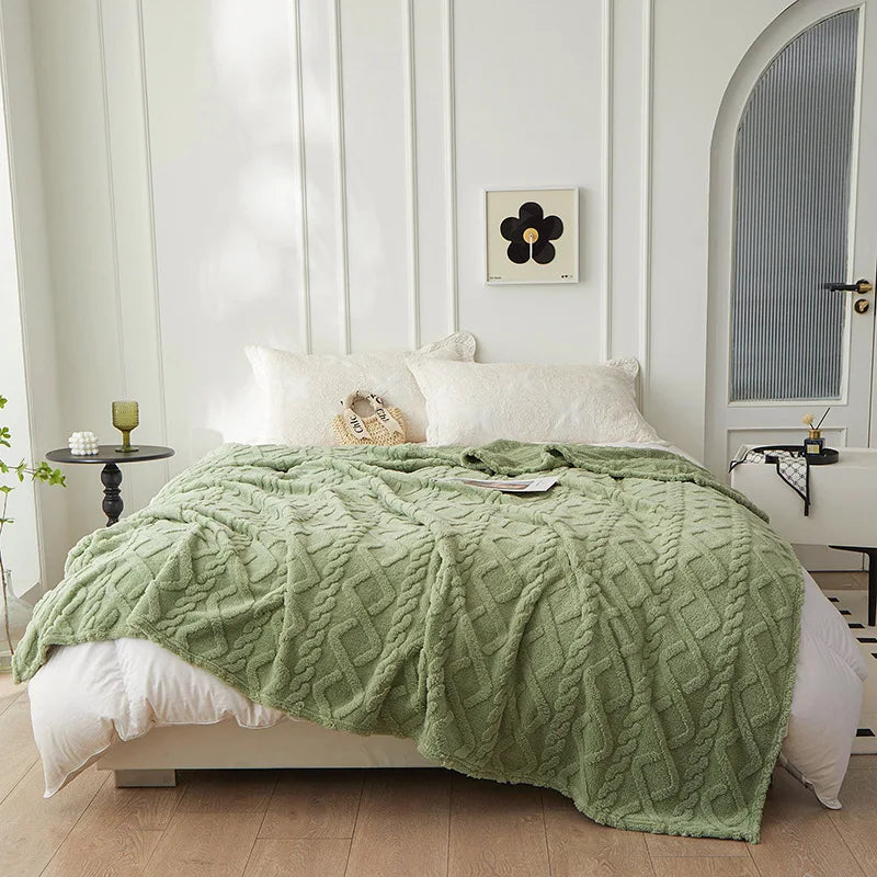 Double-Sided Cozy Wool Blanket