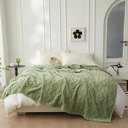 Double-Sided Cozy Wool Blanket
