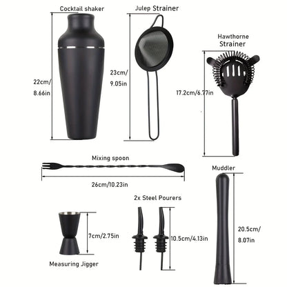 Professional Cocktail Set - Stainless Steel Bartender Set for Perfect Drinks