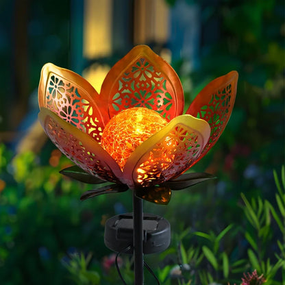 Solar Garden Light Lotus Flower - Decorative Led Outdoor Lighting For Garden And Yard