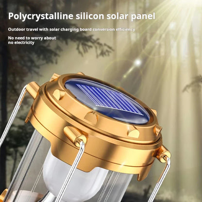 Solar Camping Lamp With Usb Charging - Portable Led Lantern For Outdoor Activities And Emergencies