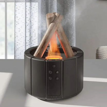 Flame Humidifier With LED - Ultrasonic Diffuser And Aromatherapy With Open Fire Effect