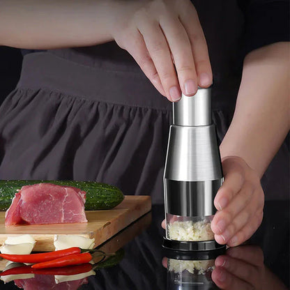 Multifunctional Garlic And Vegetable Chopper - Stainless Steel Chopper For Quick Cutting