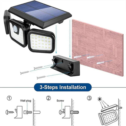 Solar-Powered Outdoor Wall Light
