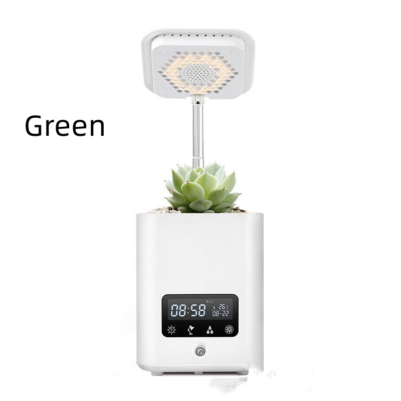 Multifunctional Smart Hydroponic Plant Pot with Calendar , Diffuser and Desk Lamp