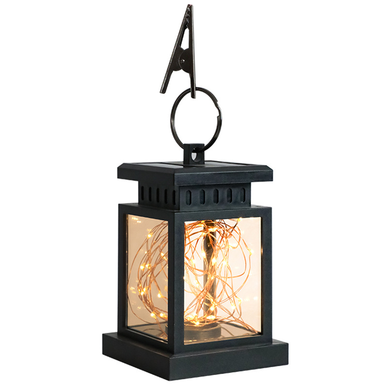 Solar Led Lantern With Light Wire And Hanging Clip - Waterproof Garden Lighting For Patio And Balcony!