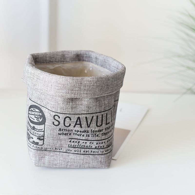 Decorative Fabric Plant Pot with Print - Versatile Storage Pot for Plants and Decorations