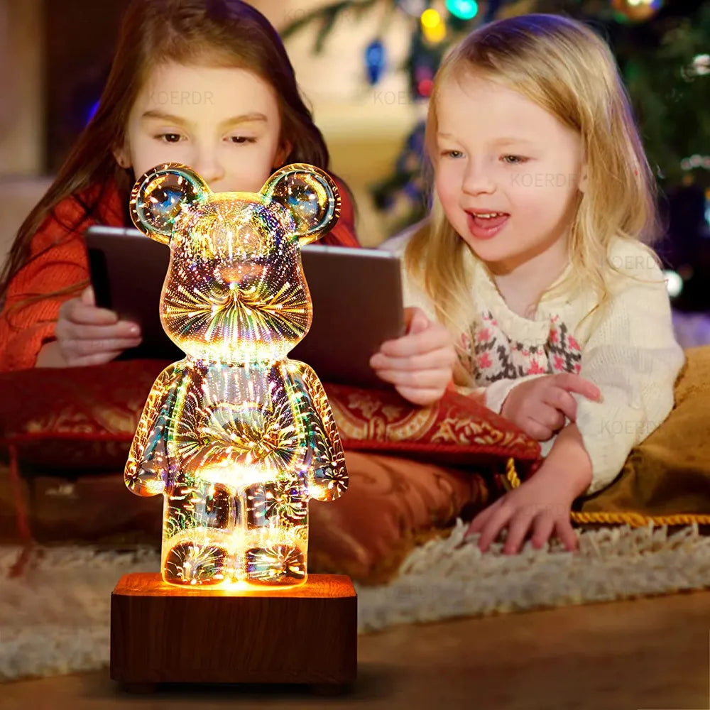 3D Fireworks Effect LED Lamp