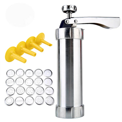 Stainless Steel Biscuit Press With Attachments For Creative Biscuits And Pastries
