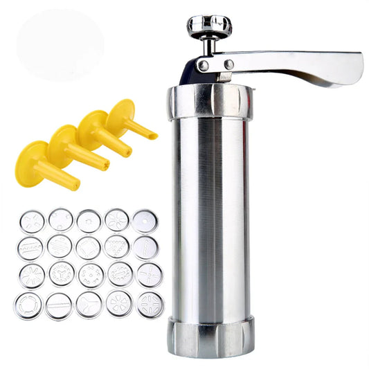 Stainless Steel Biscuit Press With Attachments For Creative Biscuits And Pastries