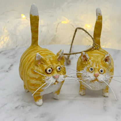 Handmade, Unique Cat Christmas Ornament