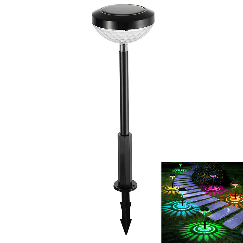 Solar Garden Lamp With Colour Change - Led Garden Lighting For Outdoor Use With Flower Pattern