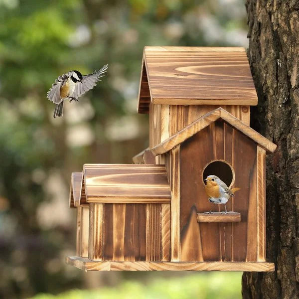 6-Hole Handcrafted Birdhouse