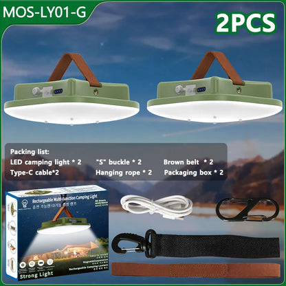 80w Led Solar Rechargeable Camping Lamp With Magnet And Zoom Function