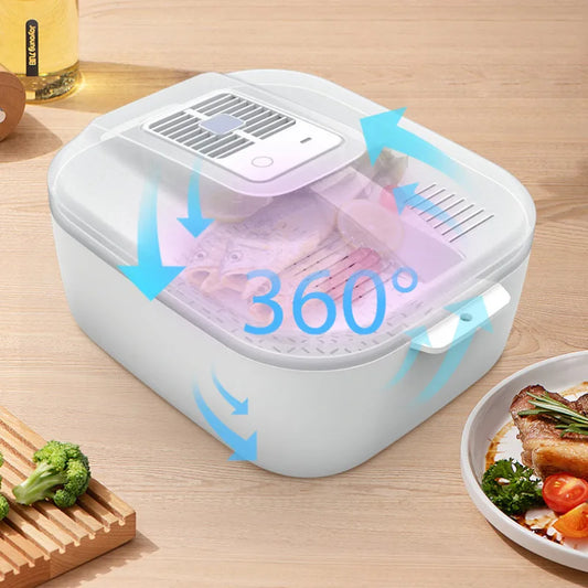 Multifunctional Fruit And Vegetable Cleaning Box - Automatic Cleaner With Drainer Basket And Storage Lid