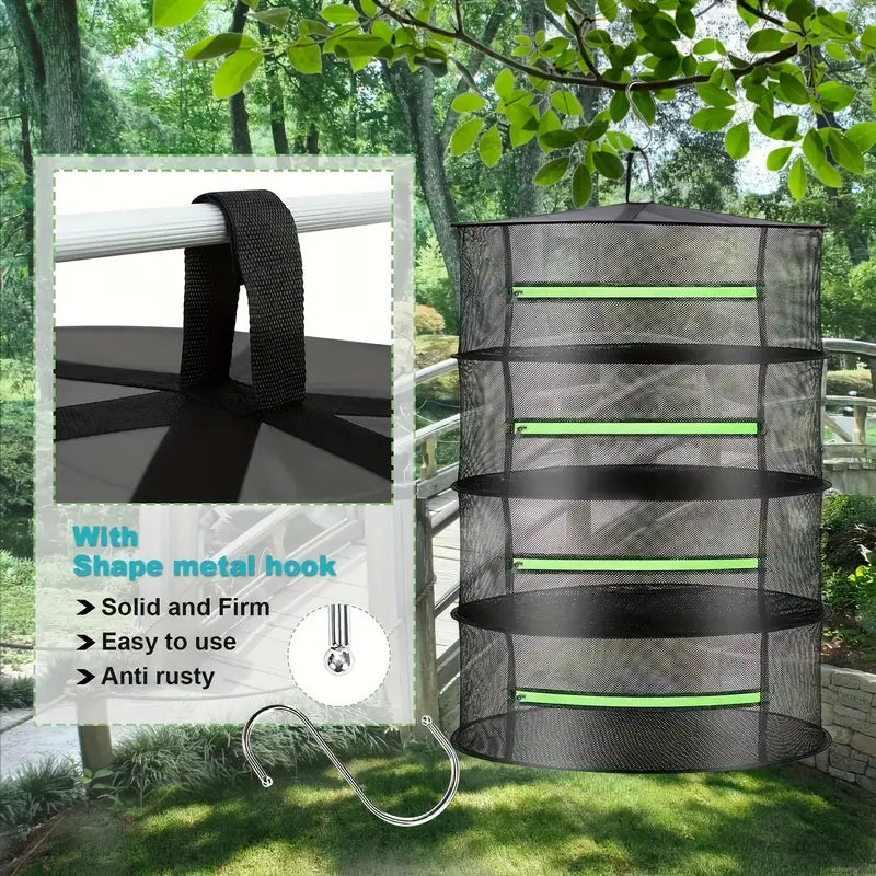 Foldable Drying Basket For Fruit  Vegetables And Herbs - Multi - Level Mesh Shelf For Quick Drying Process