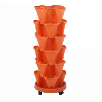 6 - Layer Vertical Plant Tower - Three - Dimensional Flower System for the Garden